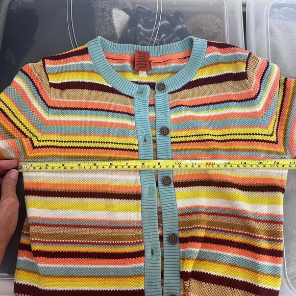 Missoni For Target Girls Colorful Striped Button Front Cardigan Size XL - Picture 4 of 6